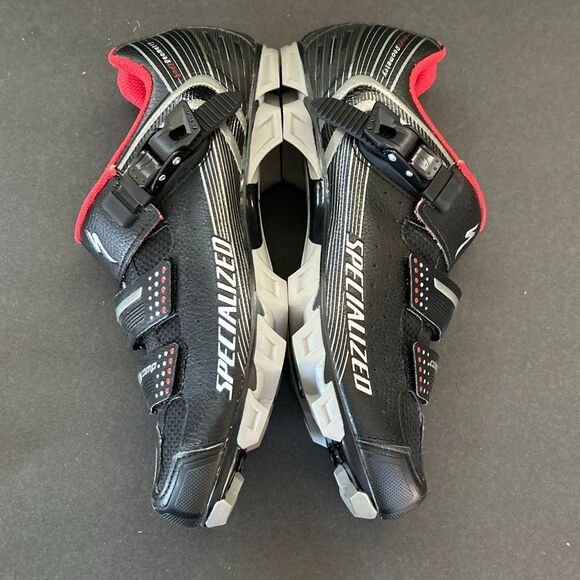 Specialized Comp MTB Mens Cycling Shoes Sz Black Red SPD Cleats Body Geometry main image 2
